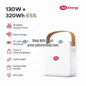 ITEL POWER GO - 100,000mAh Portable Power Station With 320Wh LiFePO₄ Battery