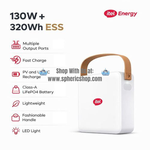 ITEL POWER GO - 100,000mAh Portable Power Station With 320Wh LiFePO₄ Battery