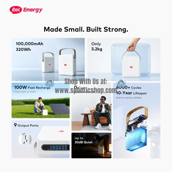 itel Power Go Pro 320Wh Portable Power Station – Reliable Power Wherever You Go - Image 7