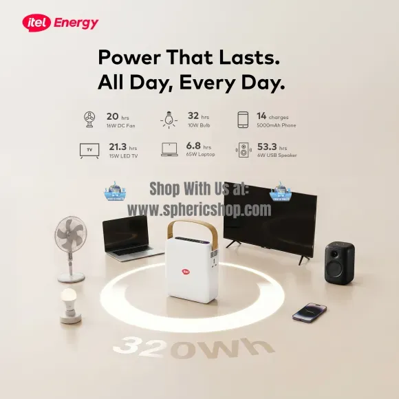 itel Power Go Pro 320Wh Portable Power Station – Reliable Power Wherever You Go - Image 5