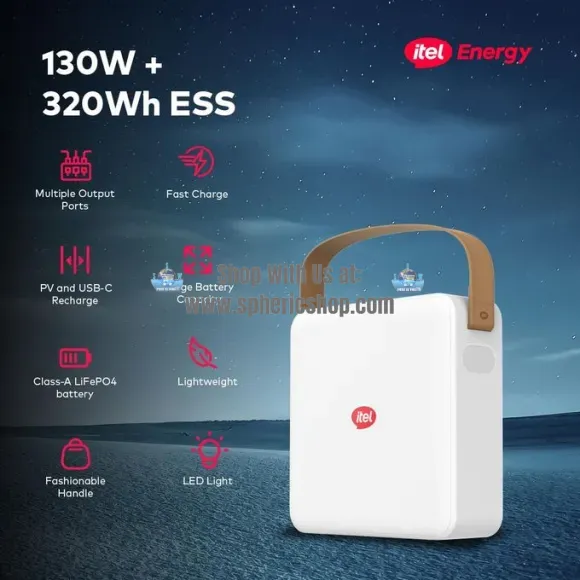 ITEL POWER GO - 100,000mAh Portable Power Station With 320Wh LiFePO₄ Battery - Image 6