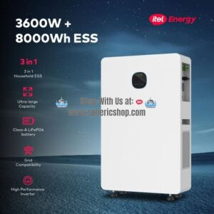 iTel IESS-3K680N Solar Generator All in One with 3600W Inverter, 8000Wh Lithium Battery